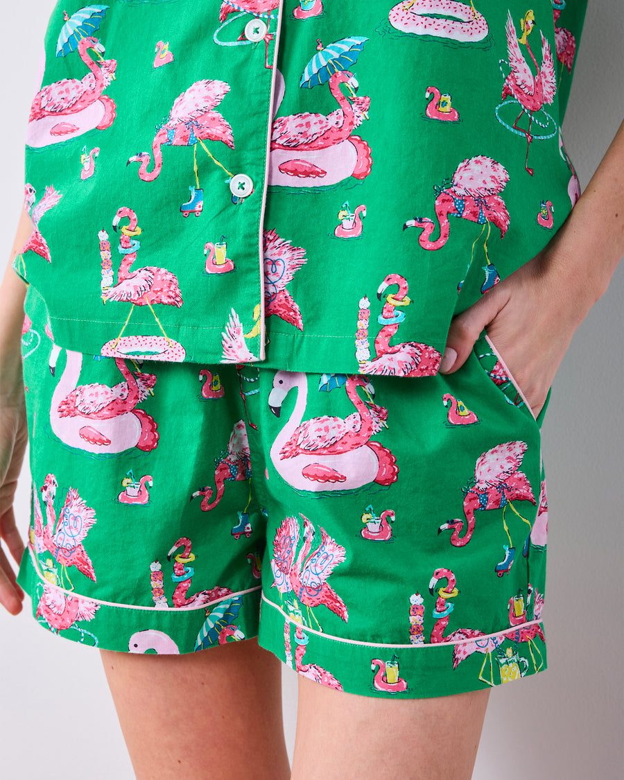 Flock Party - Short PJ Set - Palm Frond