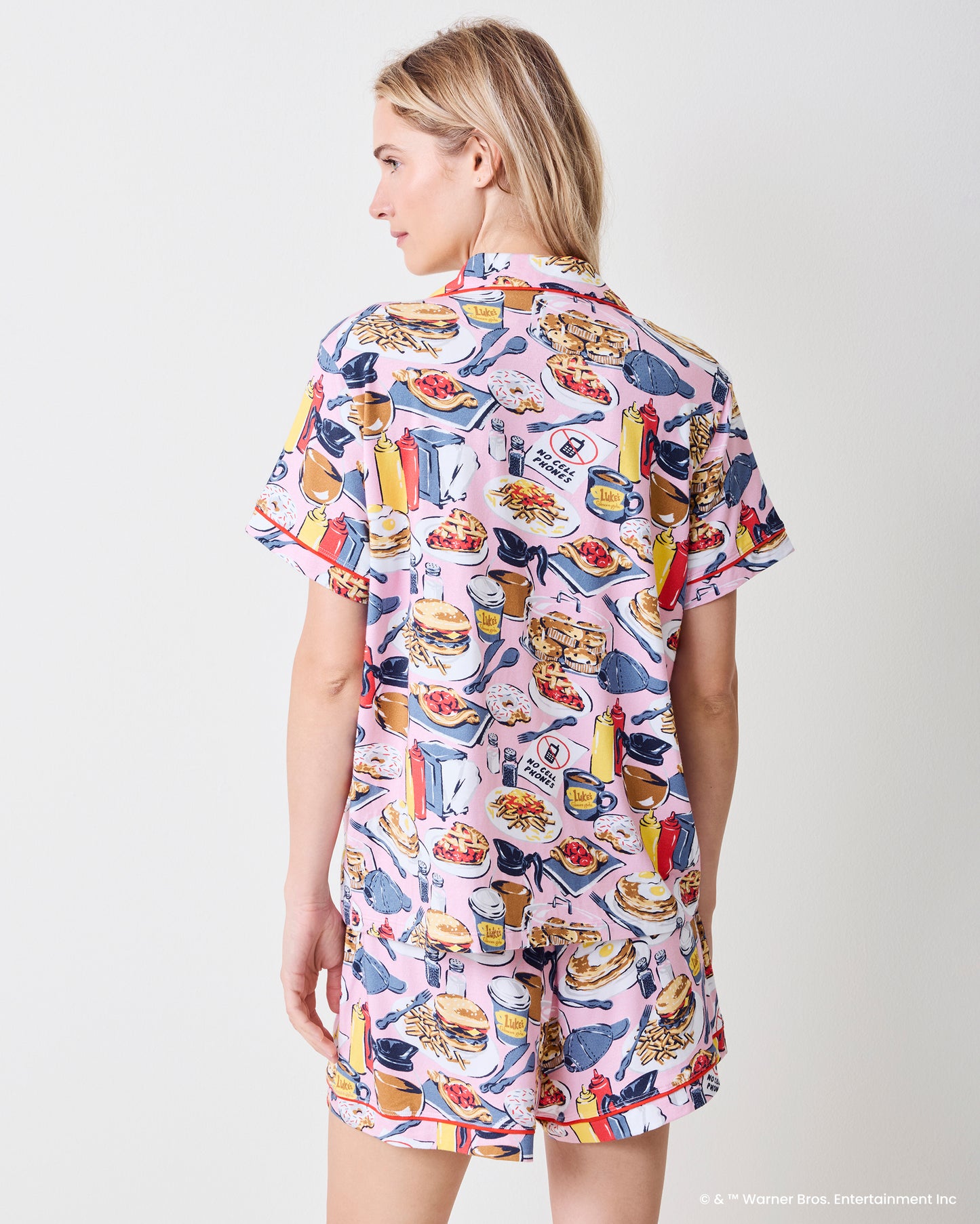 Luke’s Diner - Organic Pima Modal Knit Short PJ Set - Lorelei Pink