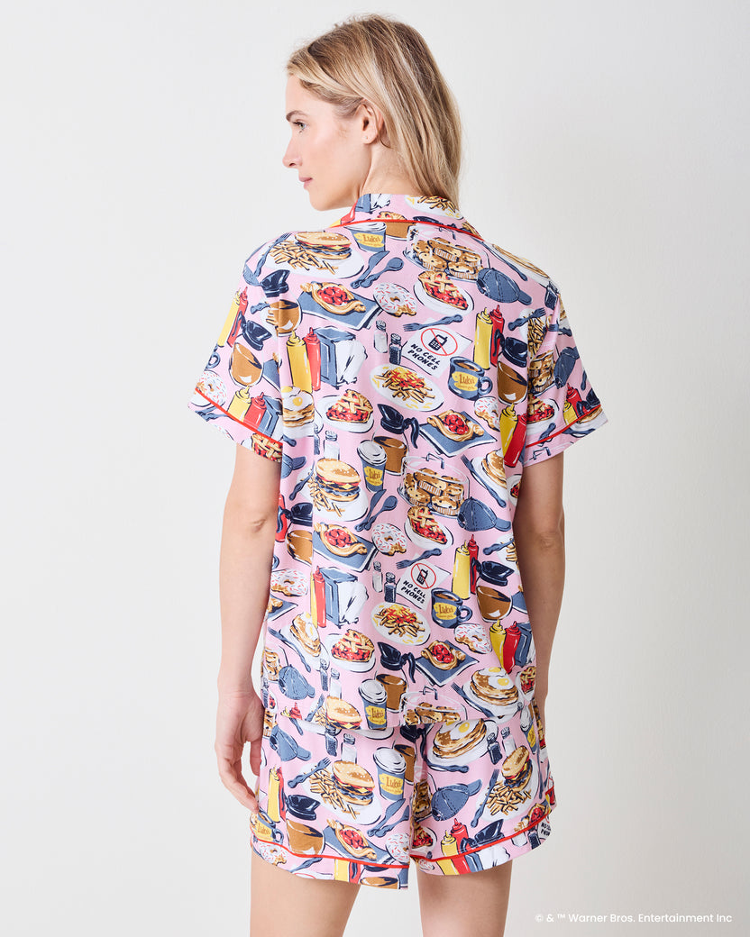 Luke’s Diner - Organic Pima Modal Knit Short PJ Set - Lorelei Pink
