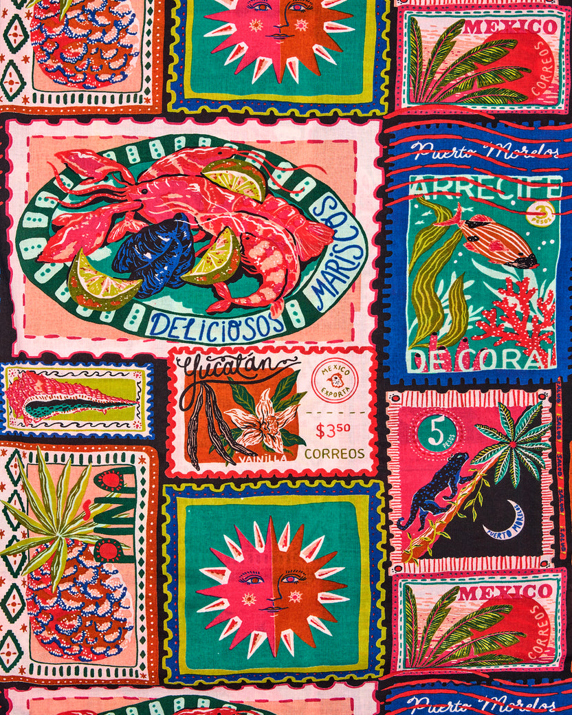 Colorful Coast - Ocean View Long Tunic Dress - Ink - Printfresh