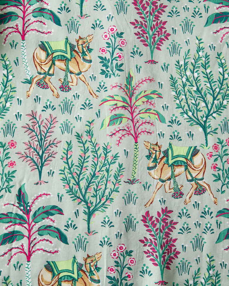 Camel's Courtyard - Petite Eco Satin Wildest Dreams Set - Avocado - Printfresh