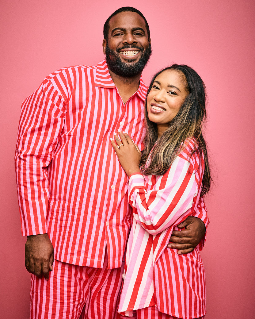 Gift Wrapping - Men's Long PJ Set - Peppermint Swirl - Printfresh