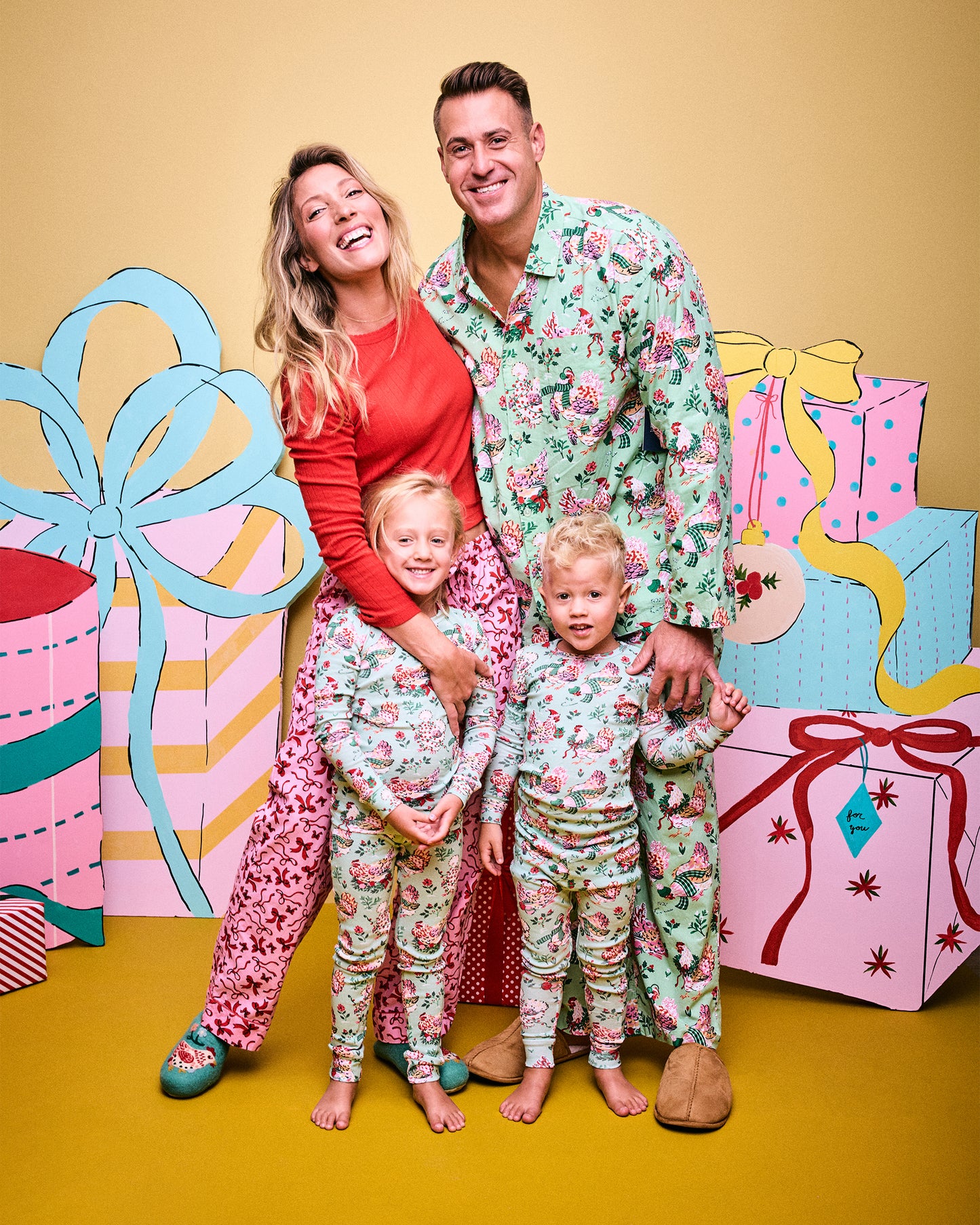 Holiday Hens - Men's Long PJ Set - Sage - Printfresh