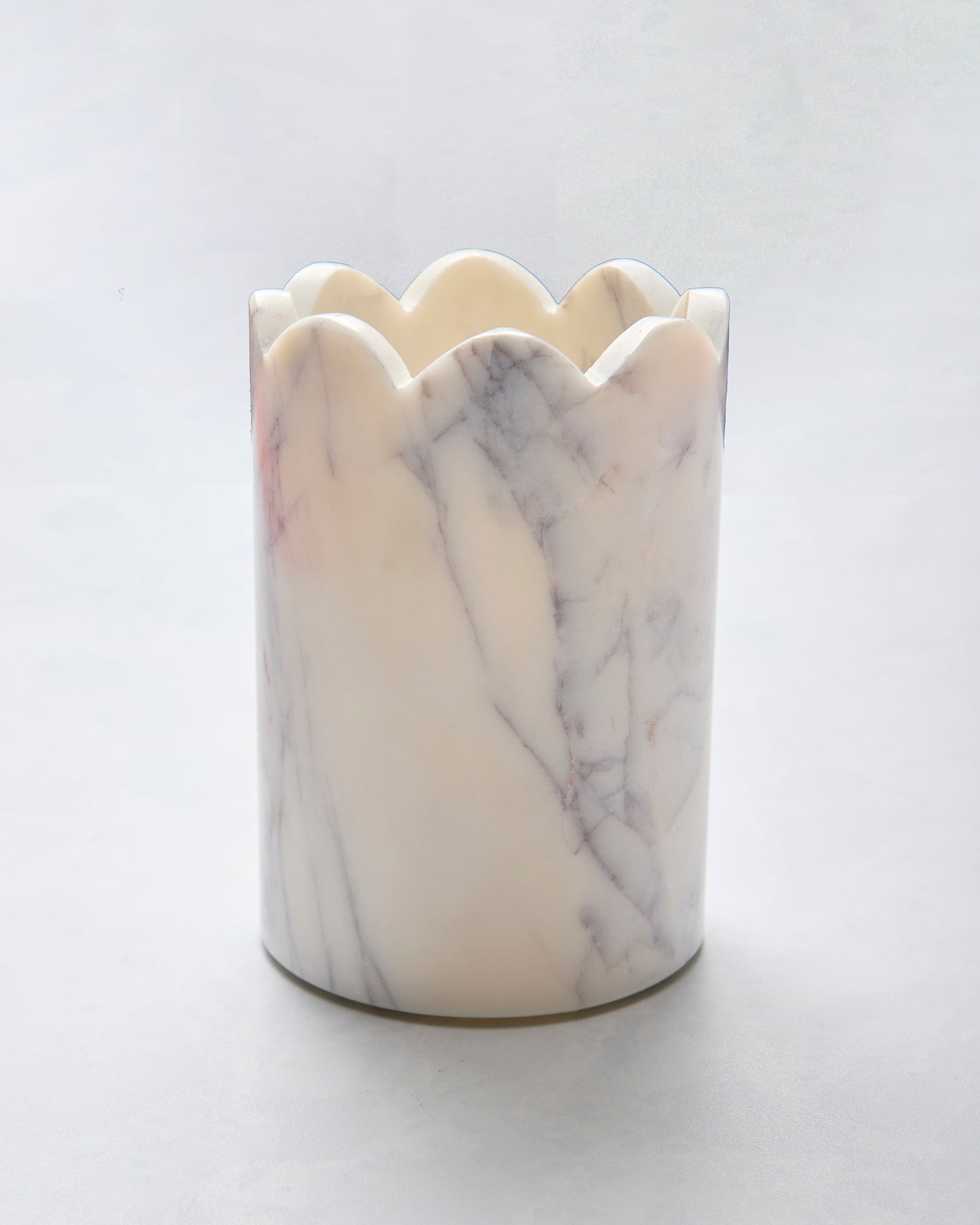 White Marble - Scalloped Wine & Champagne Chiller - 8 Oak Lane - Printfresh