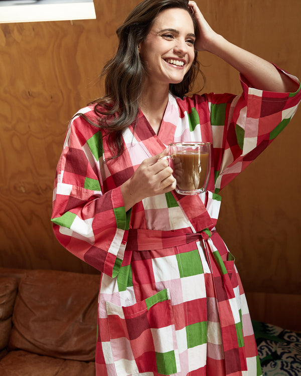 Buffalo Plaid - Robe - Mulled Wine - Printfresh