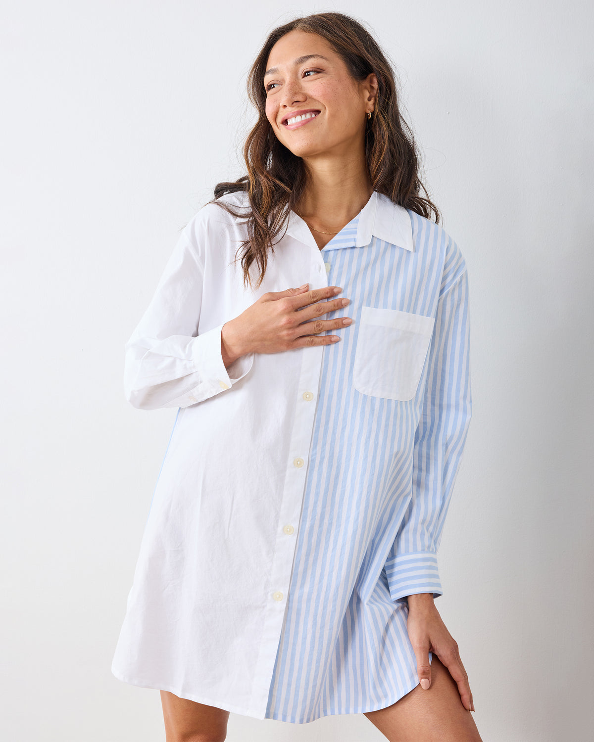 Weekend Stripes Everyday Button Down Skies