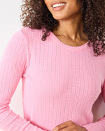 Pink Taffy - Pointelle Long Sleeve - Shirt - Printfresh