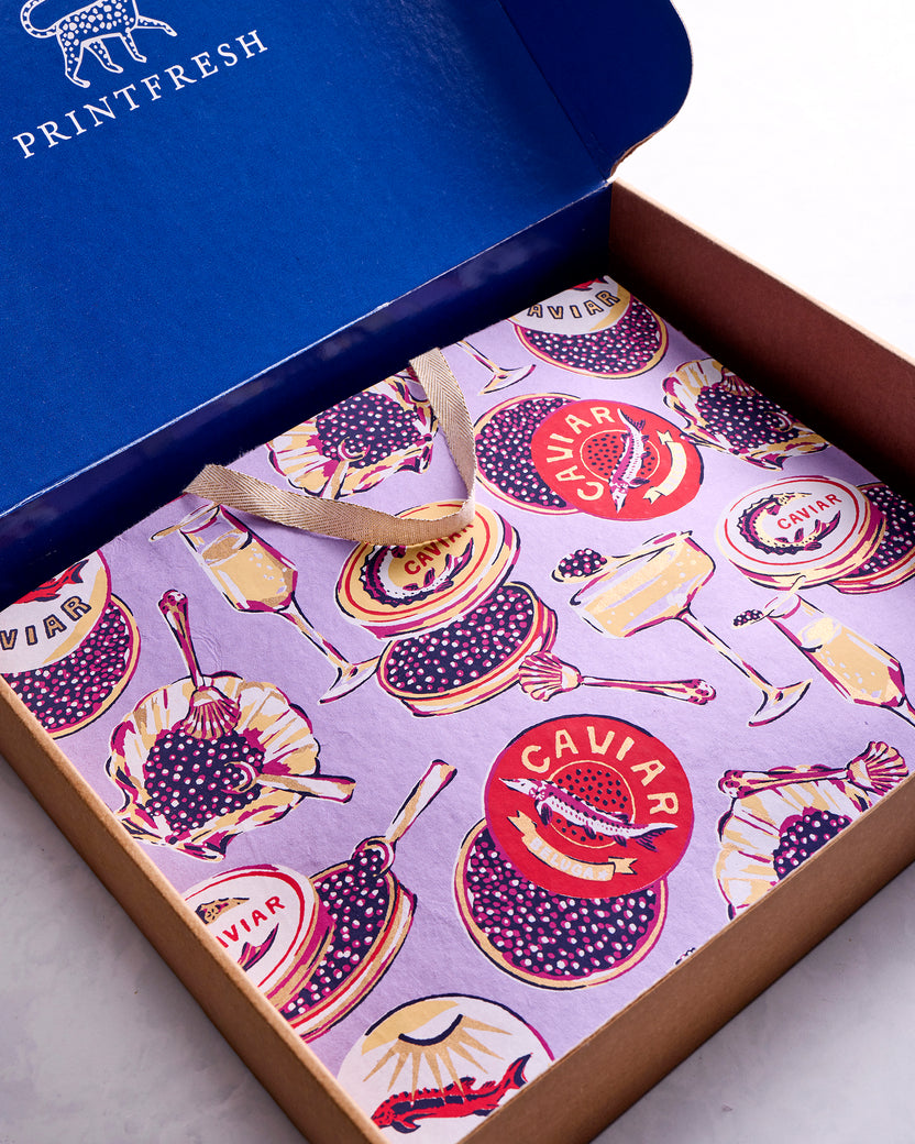 Champagne & Caviar - Gift Wrapping - Lavender Spritz - Printfresh
