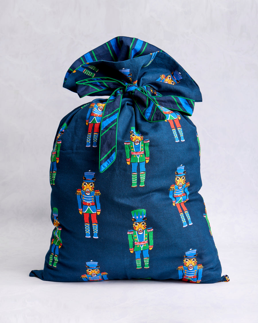 Leopard Nutcrackers - Gift Sack - Navy - Printfresh