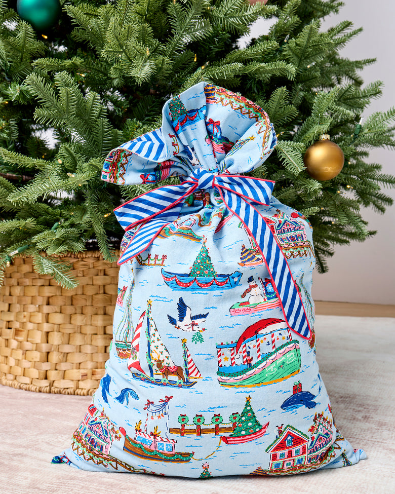 Sugar Plum Ferry - Gift Sack - Pale Blue - Printfresh