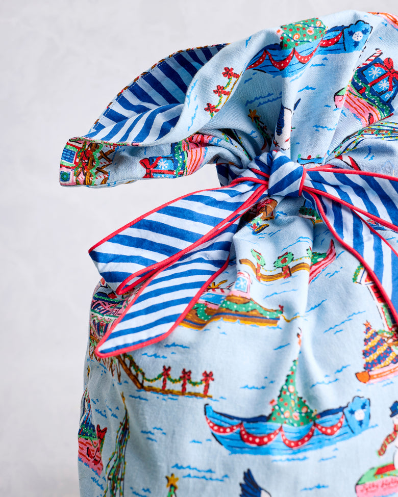 Sugar Plum Ferry - Gift Sack - Pale Blue - Printfresh
