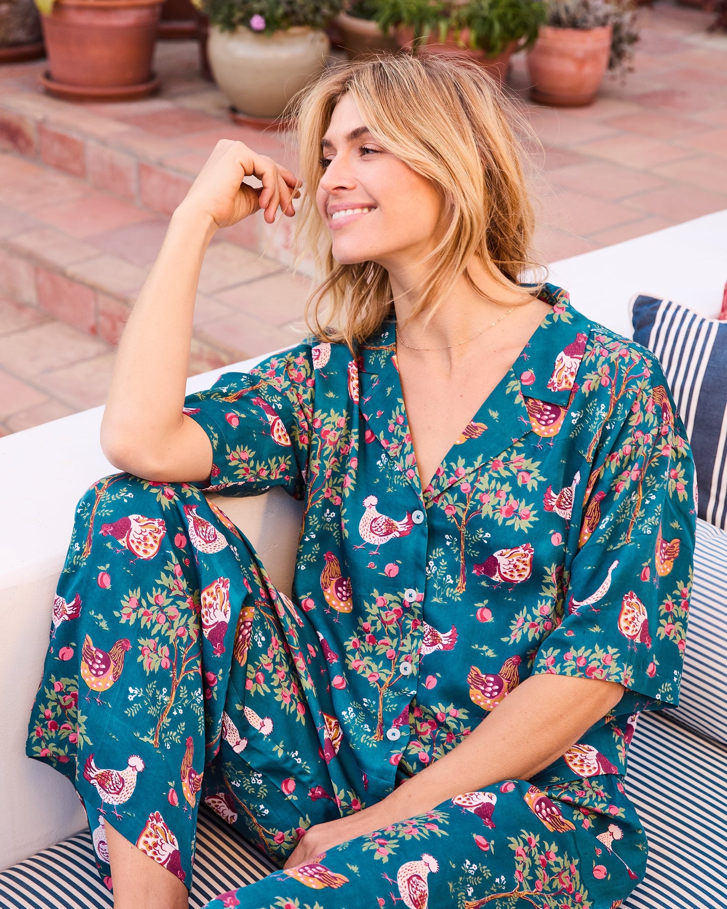 Hen House - Petite Eco Satin Wildest Dreams Set - Navy - Printfresh