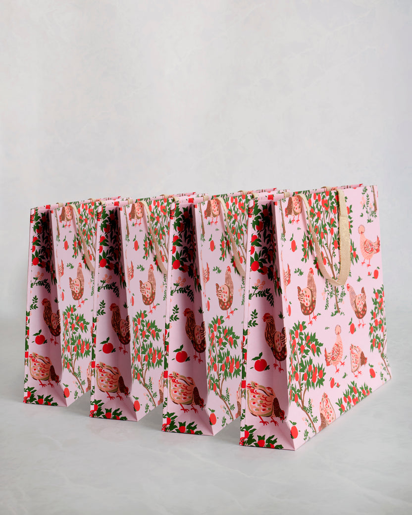 Hen House - Set of 4 Gift Bags - Ballet Pink