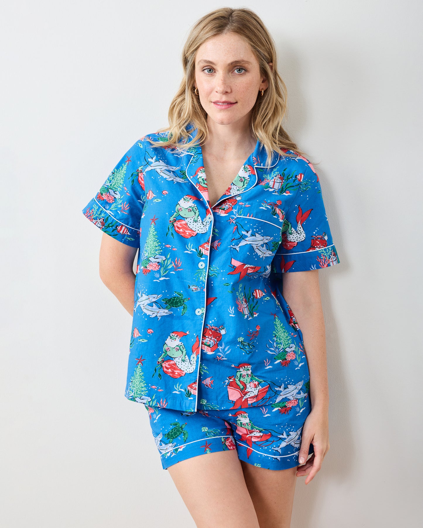 Merry Mermen - Short PJ Set - Dolphin Tail - Printfresh