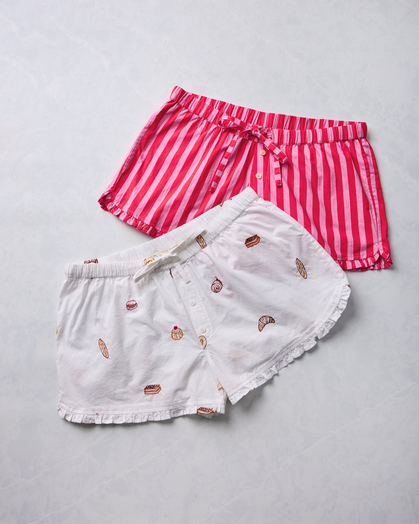 Taffy Stripes & Freshly Baked - Ruffle Shorts Bundle - Multi - Printfresh