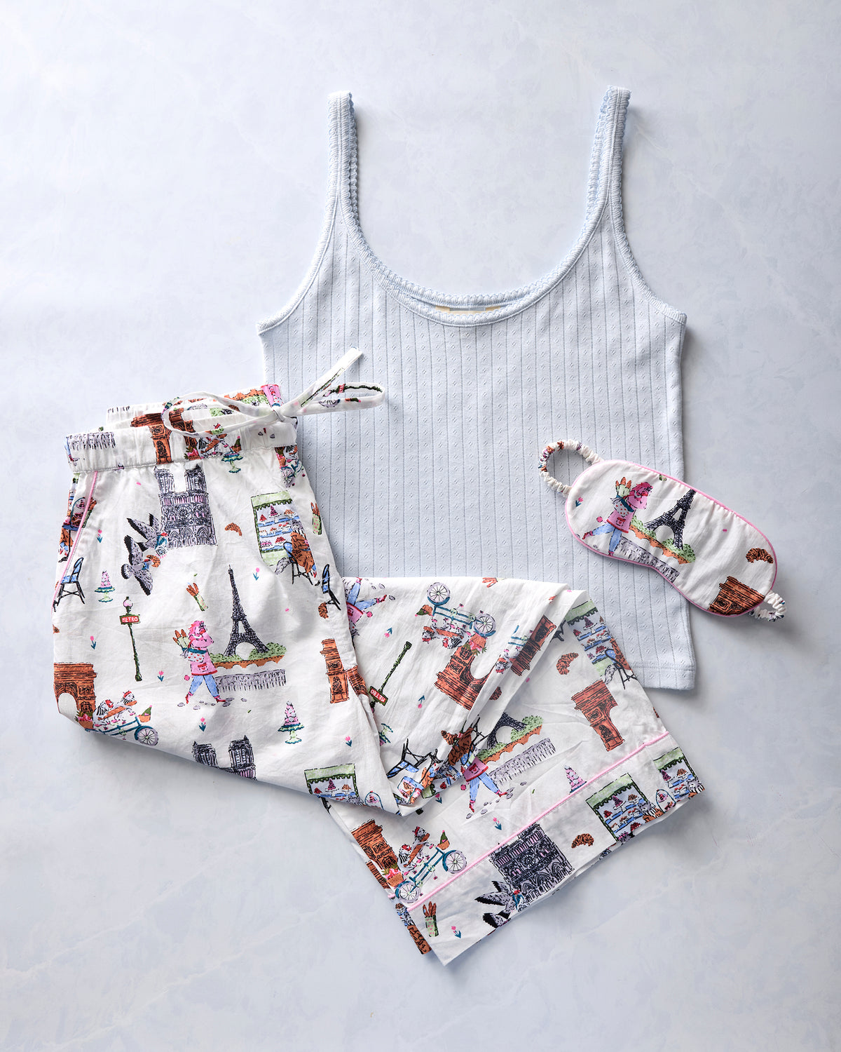 Paris Getaway - Cropped Pants Sleepover Bundle - Multi - Printfresh