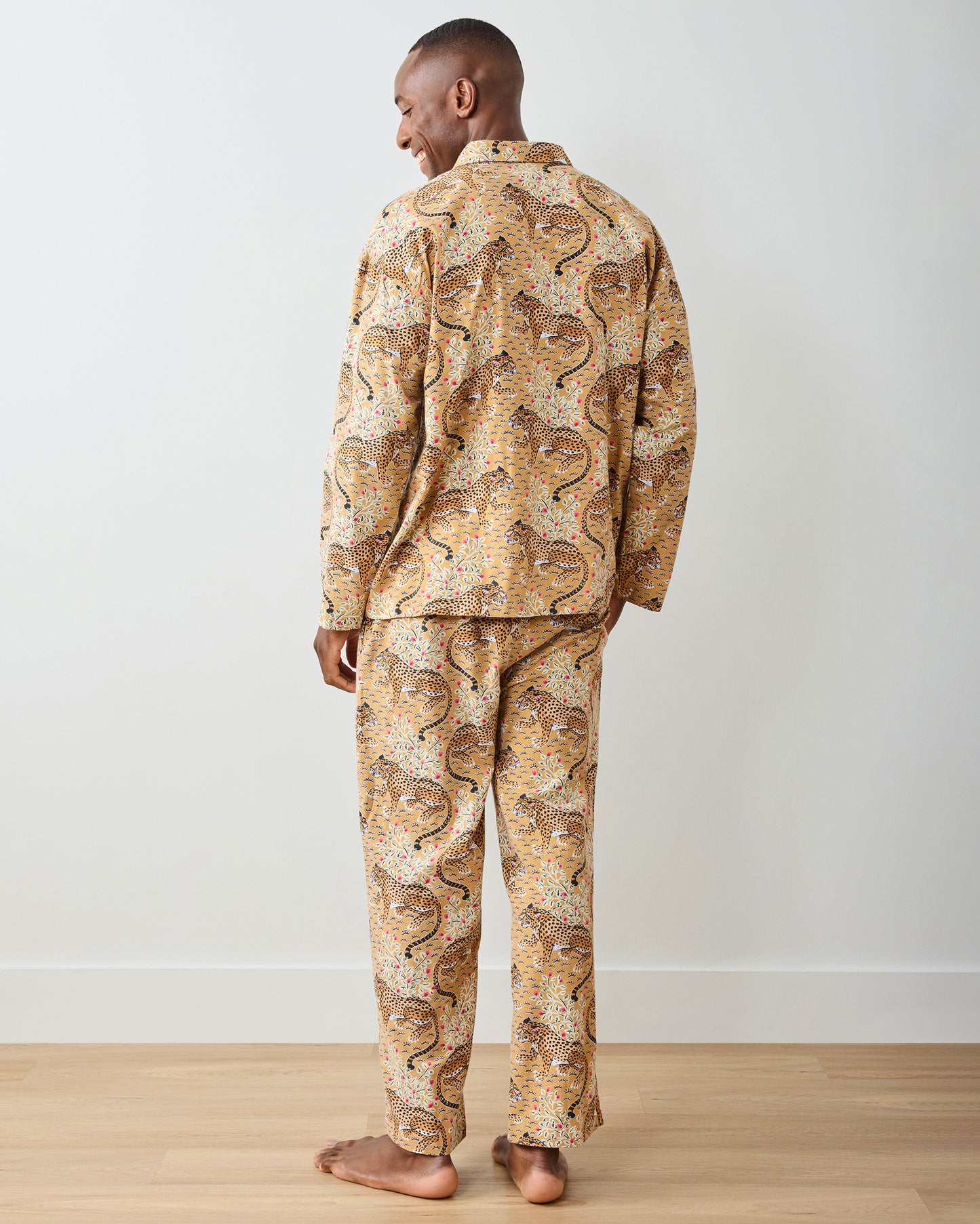 Bagheera - Men's Lightweight Flannel Long PJ Set - Tobacco - Printfresh