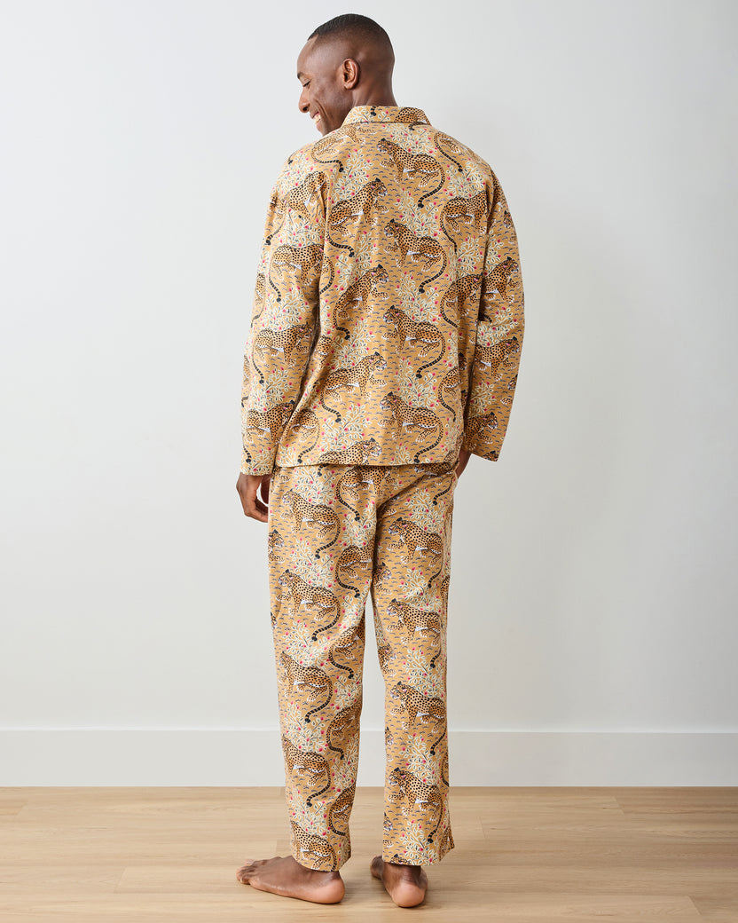 Bagheera - Men's Lightweight Flannel Long PJ Set - Tobacco - Printfresh