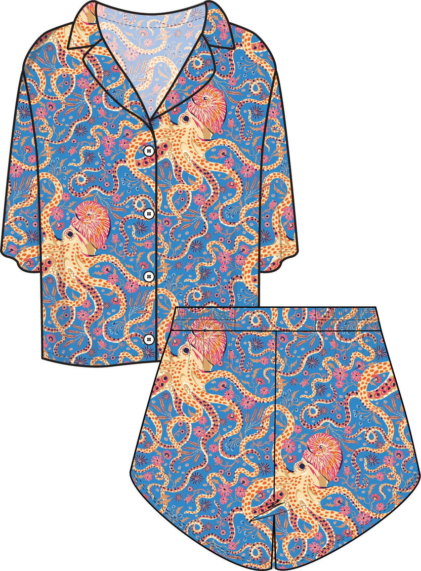 Octopus Isle - Eco Satin Sweet Dreams Set - Ocean Eyes
