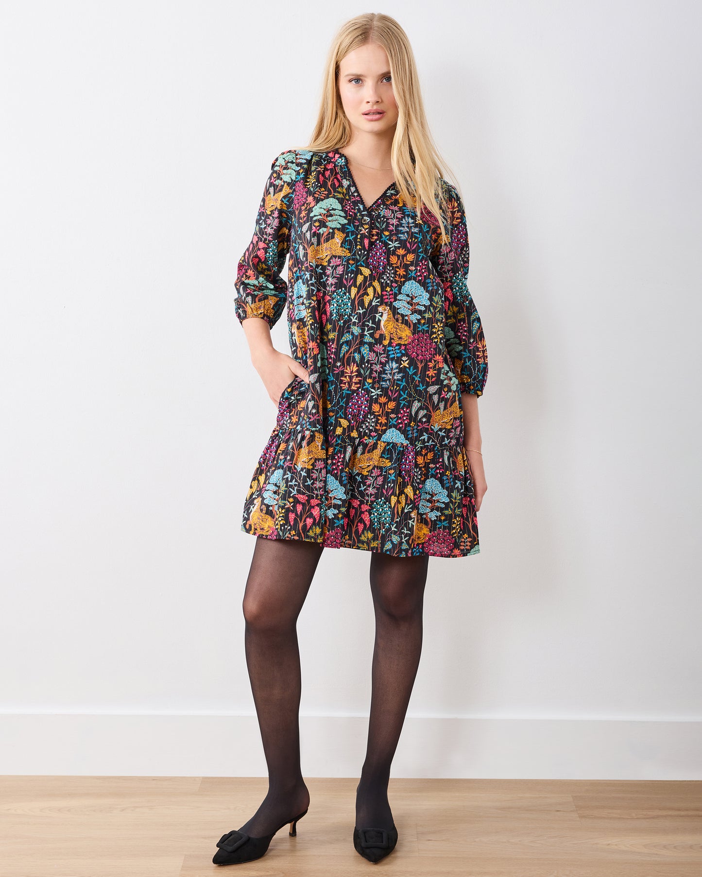 Garden Menagerie - Charlie Dress - Ink - Printfresh