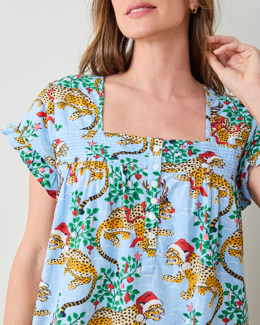 Very Merry Bagheera - Daylight Nightgown - Pale Blue - Printfresh