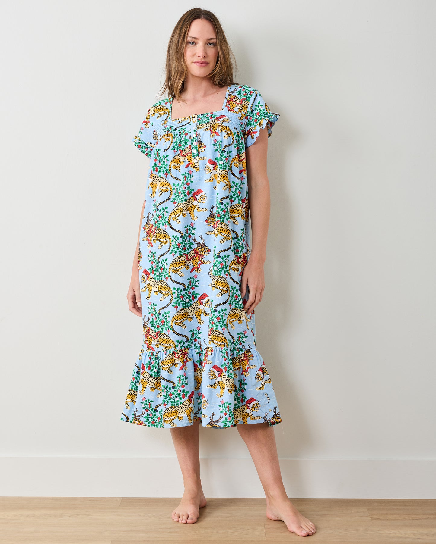 Very Merry Bagheera - Daylight Nightgown - Pale Blue - Printfresh