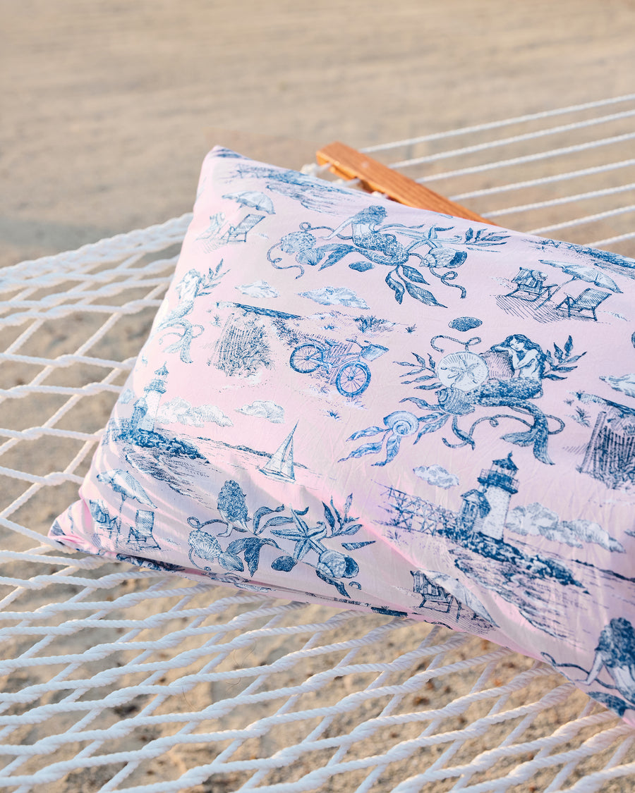 Mermaid Toile - Pillowcase Set of 2 - Blush - Printfresh
