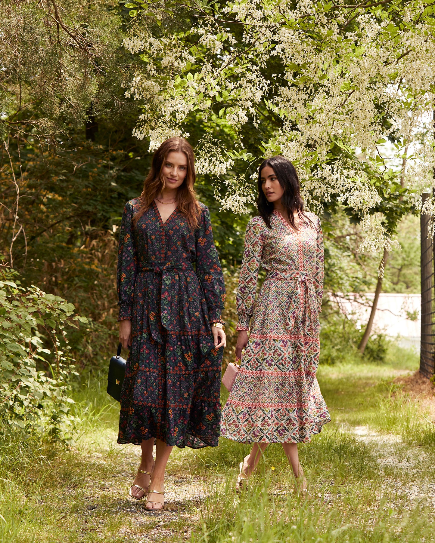 Falling for Flowers - Peaceful Weekends Dress - Dark Night - Printfresh