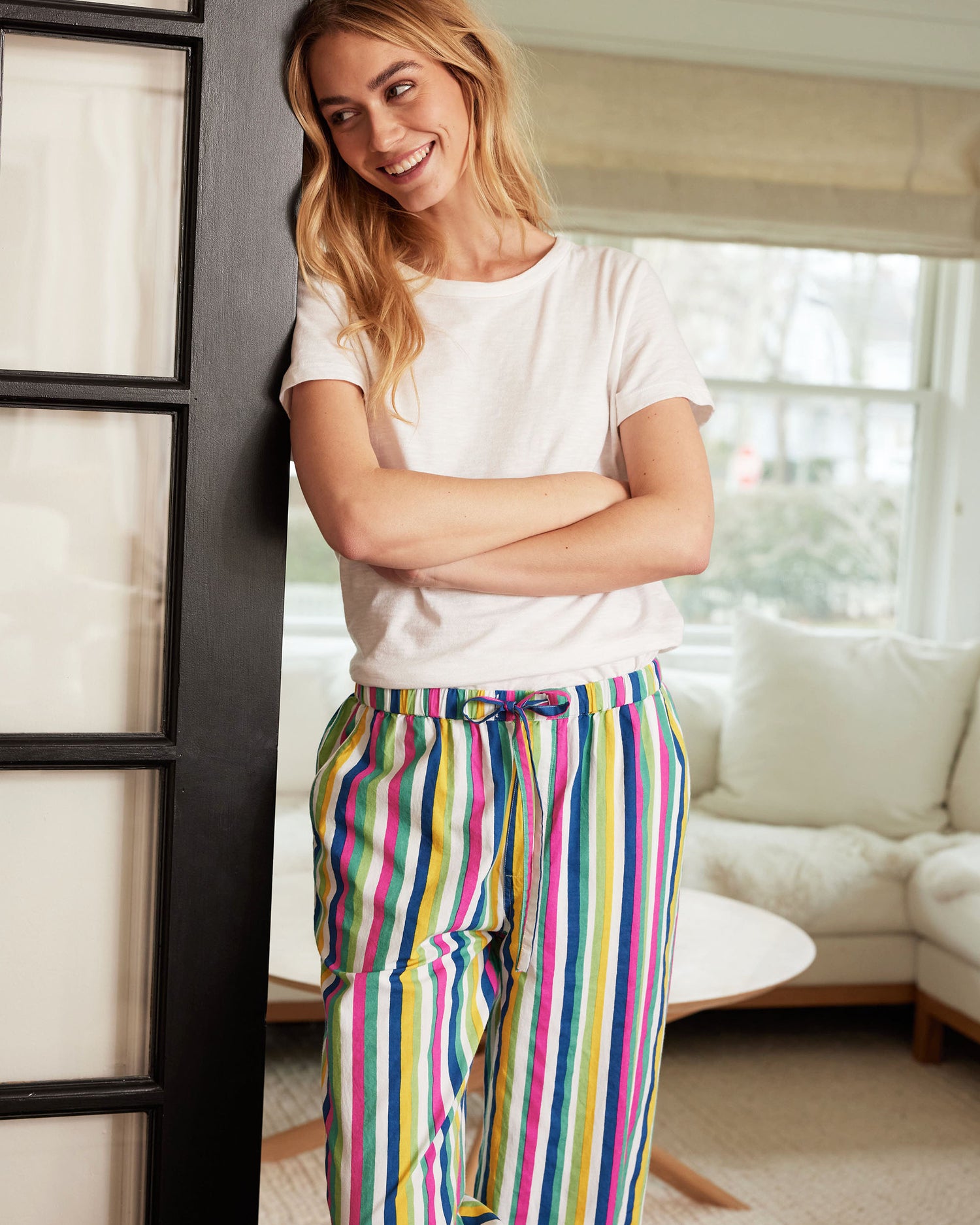 Sincerely Stripes - Pajama Pants - Indigo - Printfresh