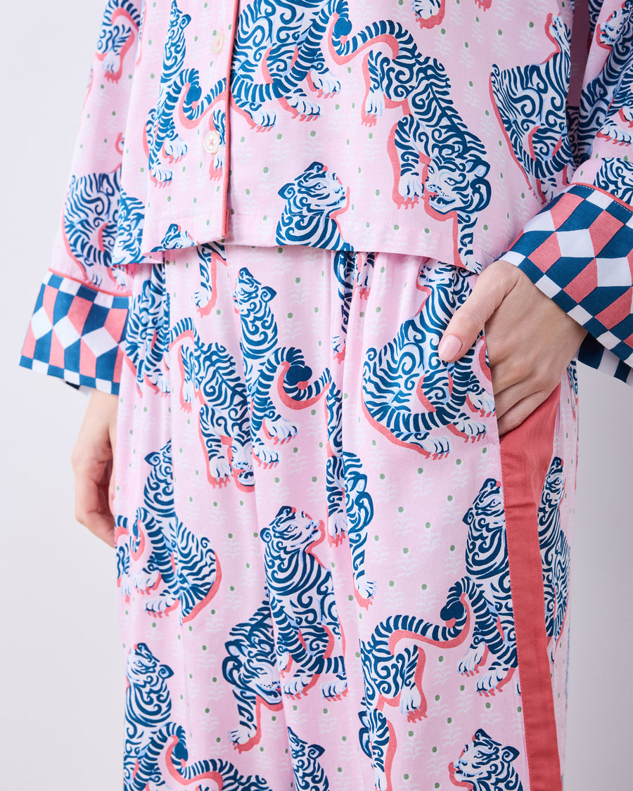 Tiger Queen - Eco Satin Rittenhouse Set - Blush & Bashful - Printfresh