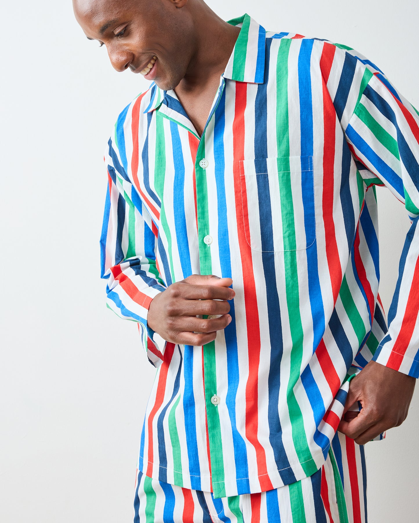 Gift Wrapping - Men's Long PJ Set - Nautical Stripes - Printfresh