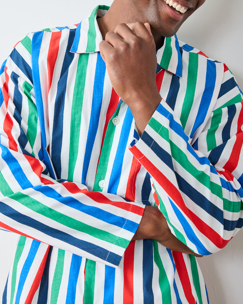 Gift Wrapping - Men's Long PJ Set - Nautical Stripes - Printfresh