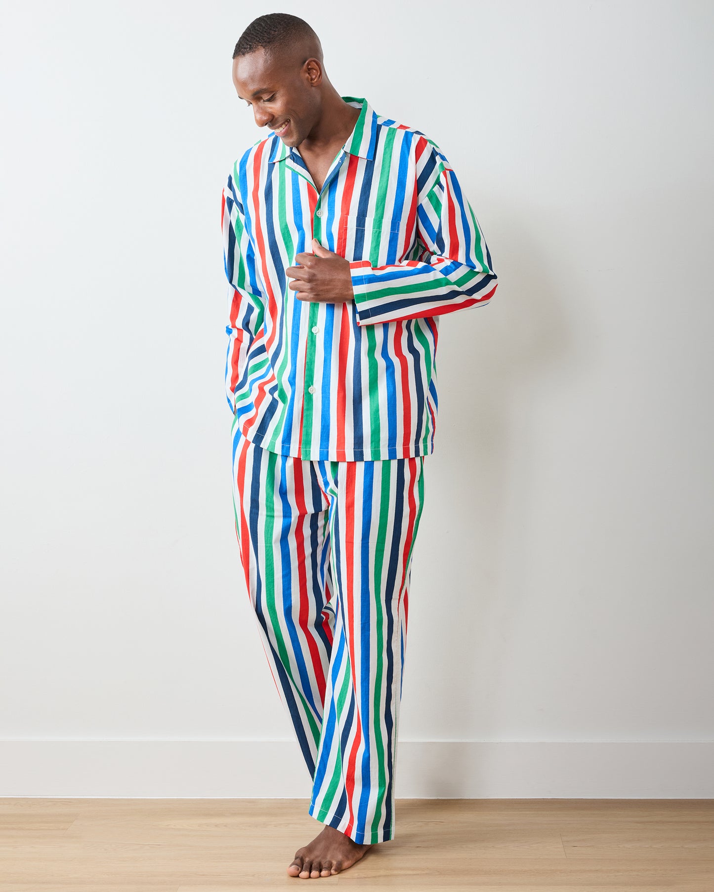 Gift Wrapping - Men's Long PJ Set - Nautical Stripes - Printfresh