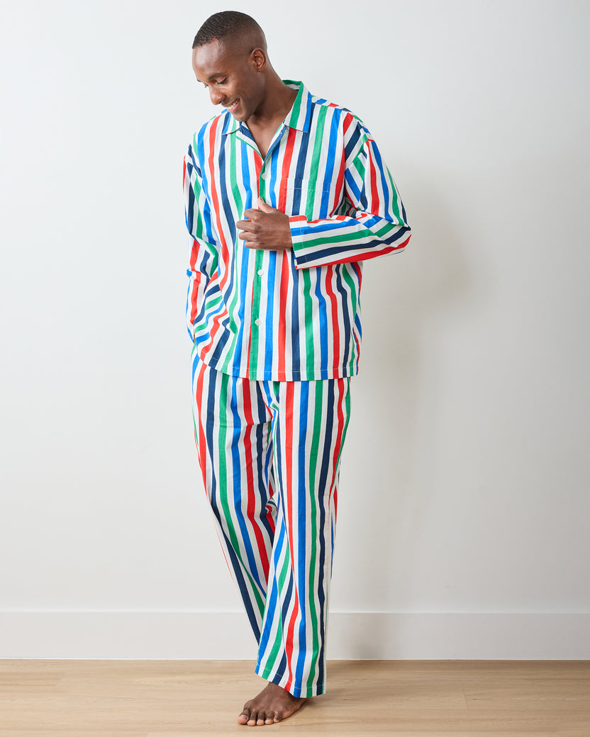 Gift Wrapping - Men's Long PJ Set - Nautical Stripes - Printfresh