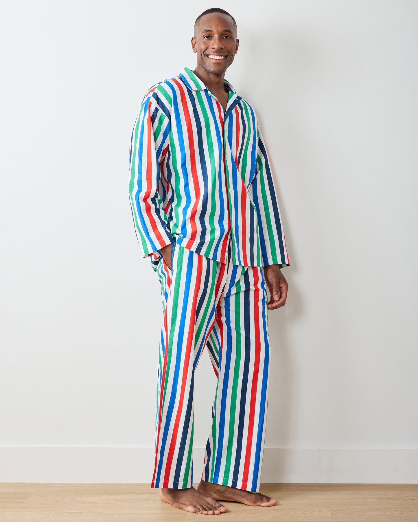 Gift Wrapping - Men's Long PJ Set - Nautical Stripes - Printfresh