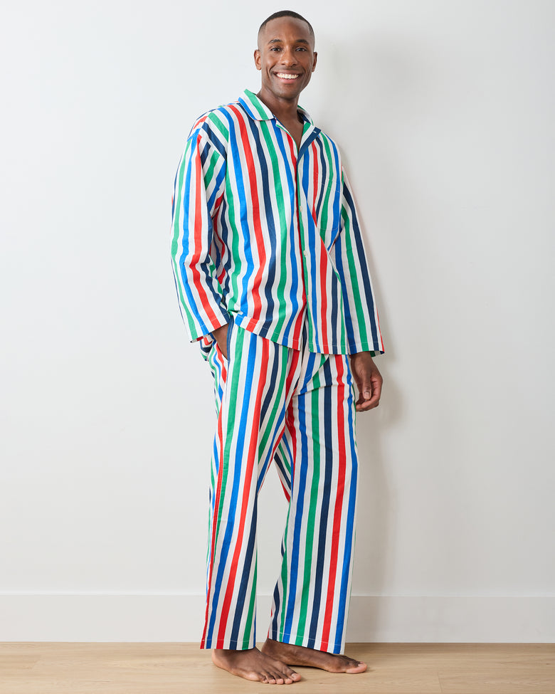Gift Wrapping - Men's Long PJ Set - Nautical Stripes - Printfresh
