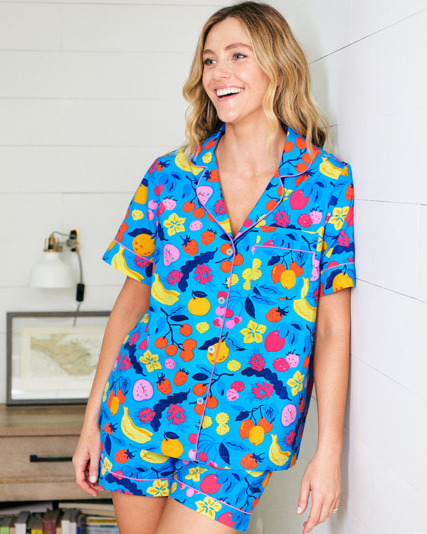 Smoothie Time - Short PJ Set - Tropical Blue - Printfresh