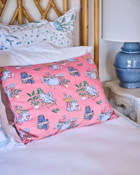Spa Day - Eco Satin Pillowcase - Pink Polish - Printfresh