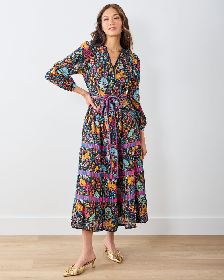 Garden Menagerie - One in A Million Dress - Ink - Printfresh