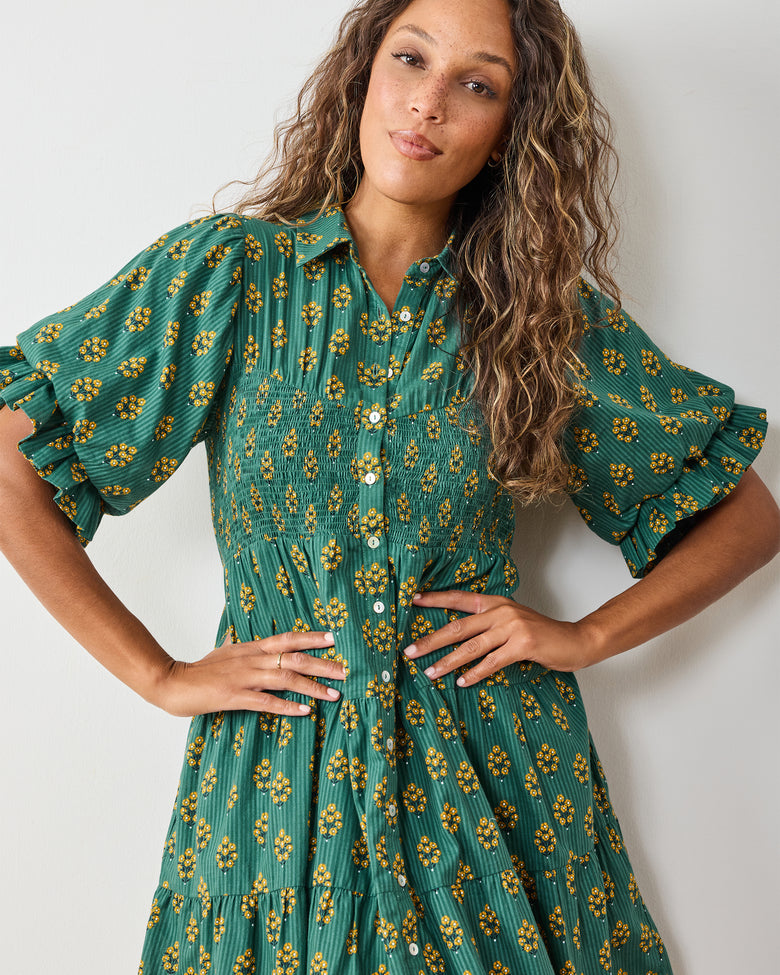 Texas Bouquet - Sienna Dress - Desert Moss Printfresh Texas Bouquet - Sienna Dress - Desert Moss Printfresh