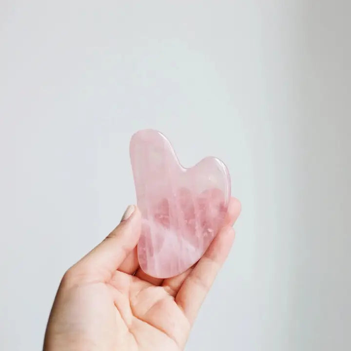 Rose - Rose Quartz Gua Sha Facial Lifting Tool - Mount Lai - Printfresh