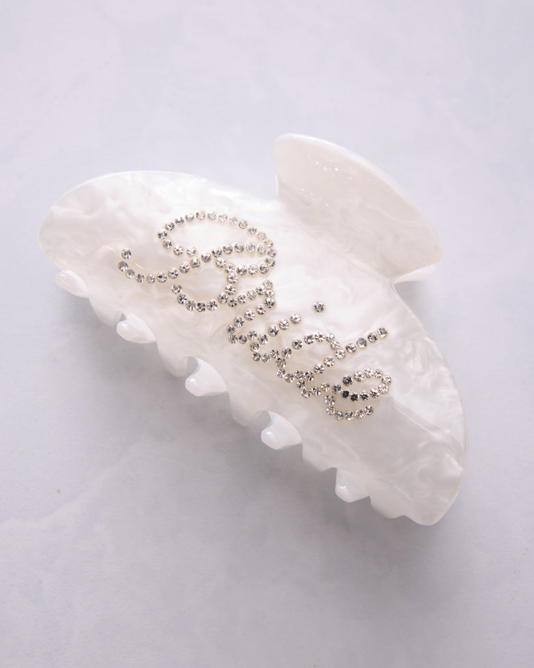 Bride - Rhinestone Hair Claw Clip - Fetti - Printfresh