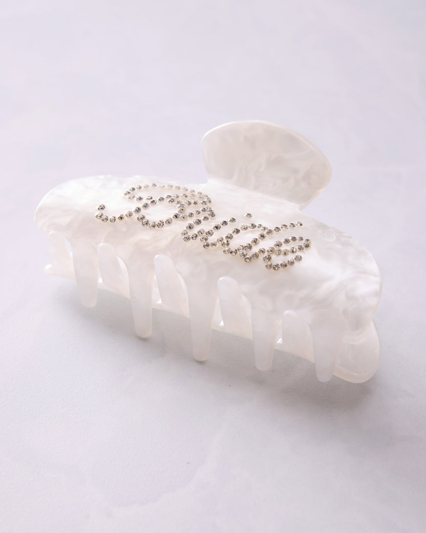 Bride - Rhinestone Hair Claw Clip - Fetti - Printfresh