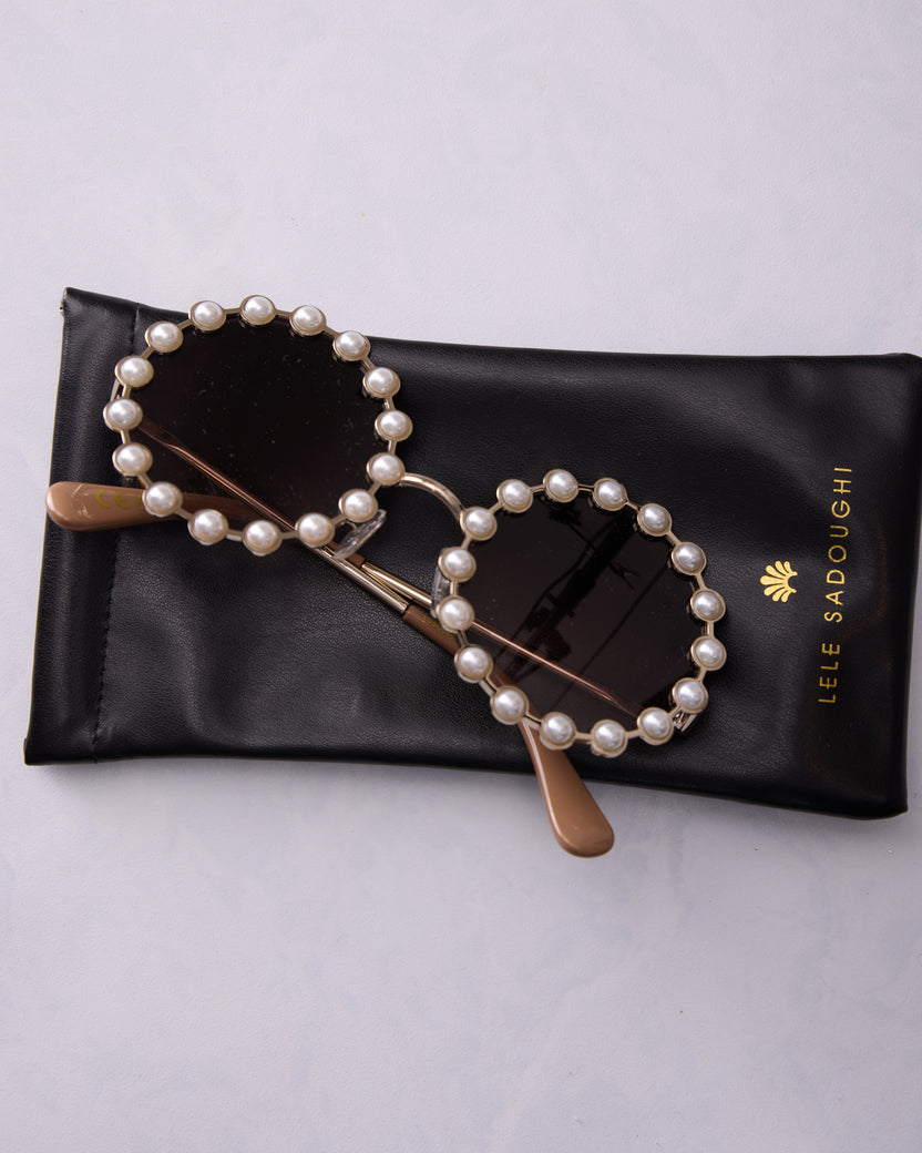 Ivory - Ivory Walnut Memphis Sunglasses - Lele Sadoughi - Printfresh