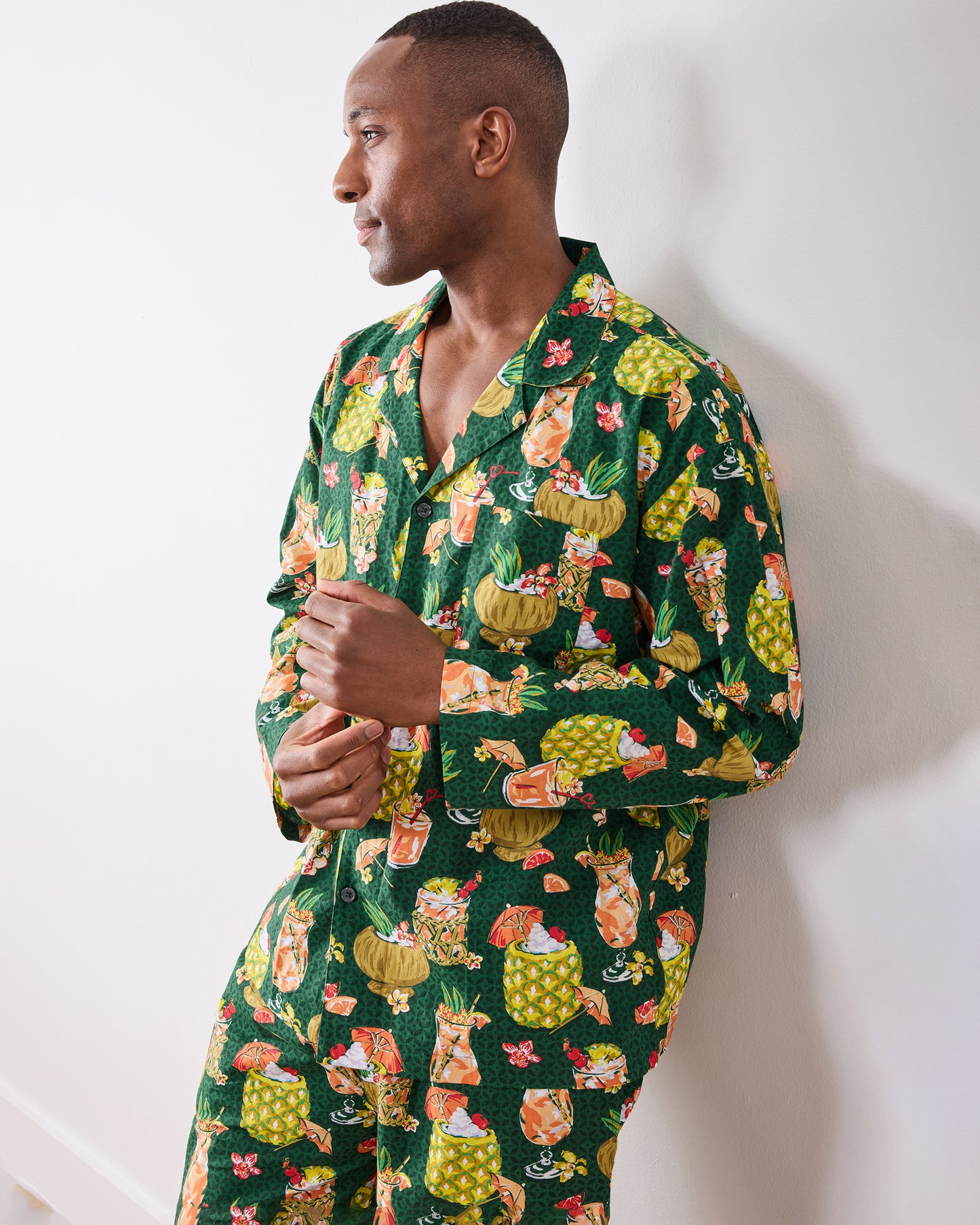 Paradise Punch - Men’s Long PJ Set - Emerald Isle