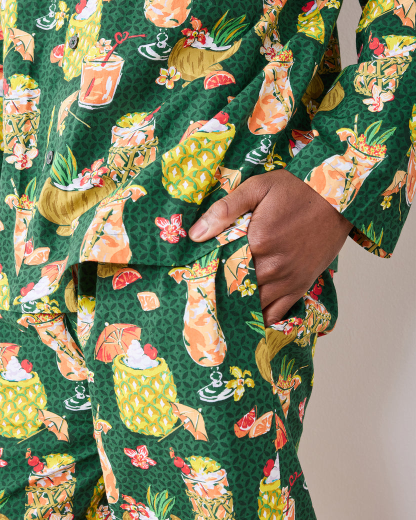 Paradise Punch - Men’s Long PJ Set - Emerald Isle