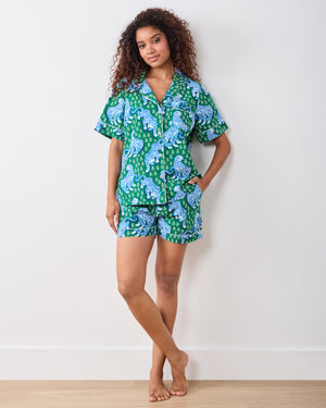 Tiger Queen - Short PJ Set - Jade