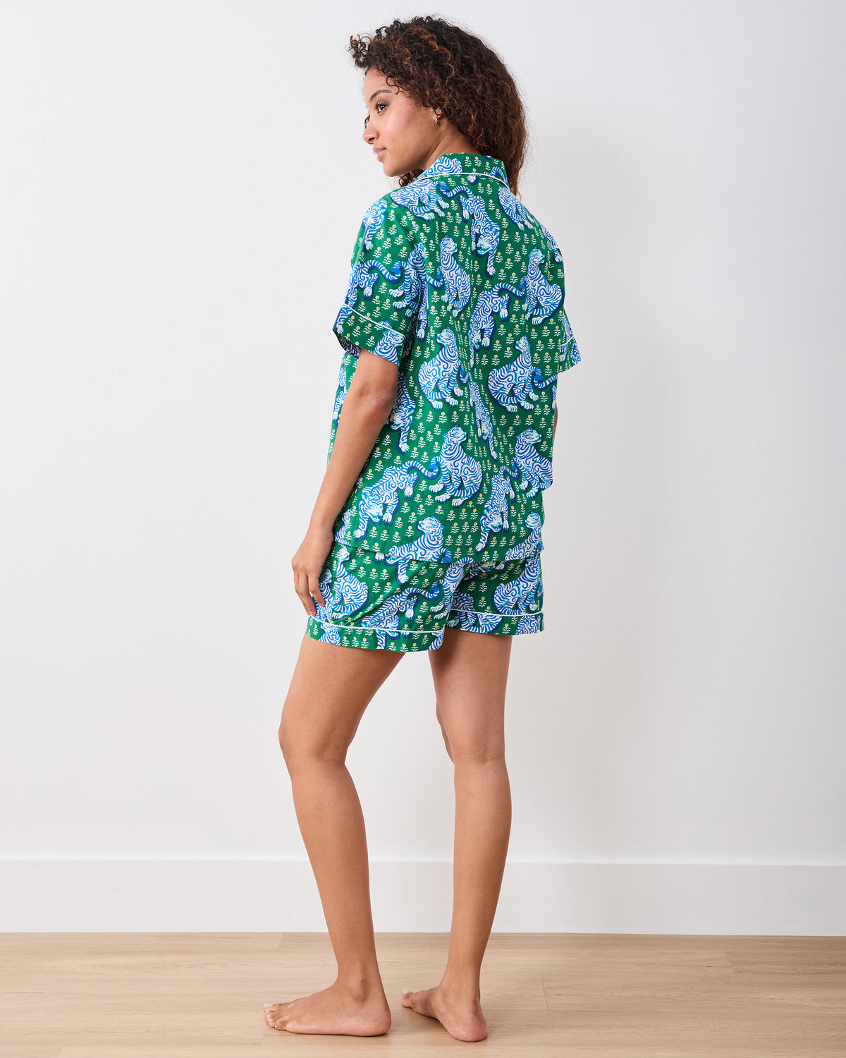 Tiger Queen - Short PJ Set - Jade - Printfresh