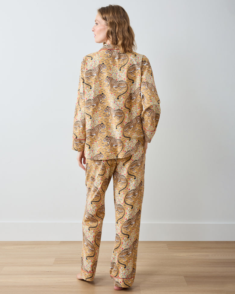 Bagheera - Lightweight Flannel Long PJ Set - Tobacco - Printfresh