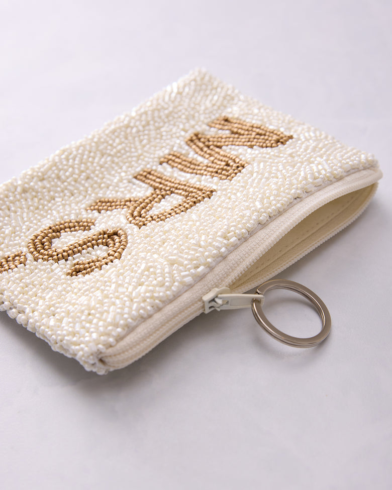 White - Mrs Coin Pouch - Tiana Designs - Printfresh